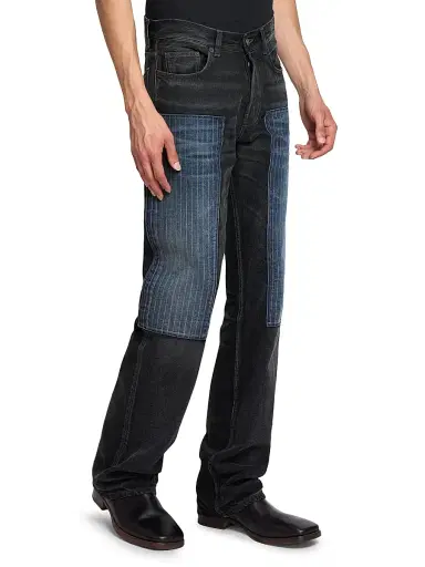 Acne Studios Men's Patchwork Tokyo Straight-Leg Jeans | Thumbnail 4 Acne Studios Men's Patchwork Tokyo Straight-Leg Jeans | Thumbnail 4