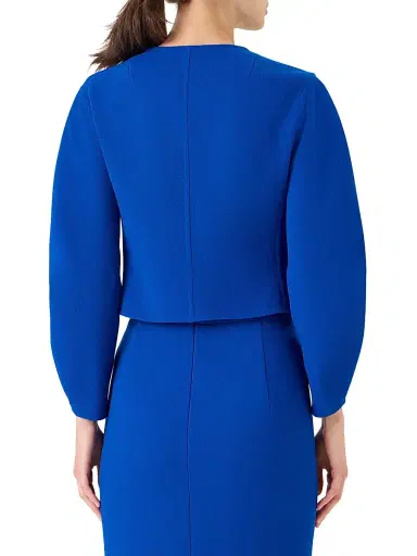 Akris Women's Harriet Wool-Blend Crepe Jacket - Lapis Blue - Size 8 | Thumbnail 5 Akris Women's Harriet Wool-Blend Crepe Jacket - Lapis Blue - Size 8 | Thumbnail 5