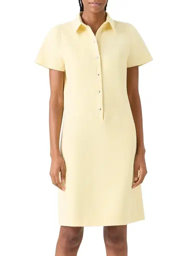 Akris Women's Stretch Cotton-Silk Knee-Length Polo Dress - Sun - Size 6 | Thumbnail 2 Akris Women's Stretch Cotton-Silk Knee-Length Polo Dress - Sun - Size 6 | Thumbnail 2