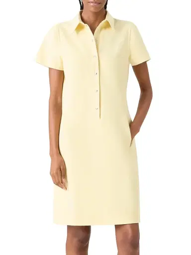 Akris Women's Stretch Cotton-Silk Knee-Length Polo Dress - Sun - Size 6 | Thumbnail 3 Akris Women's Stretch Cotton-Silk Knee-Length Polo Dress - Sun - Size 6 | Thumbnail 3