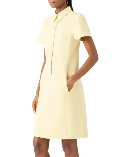 Akris Women's Stretch Cotton-Silk Knee-Length Polo Dress - Sun - Size 6 | Thumbnail 4 Akris Women's Stretch Cotton-Silk Knee-Length Polo Dress - Sun - Size 6 | Thumbnail 4