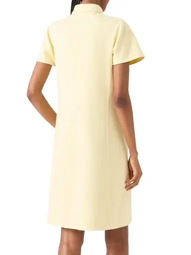 Akris Women's Stretch Cotton-Silk Knee-Length Polo Dress - Sun - Size 6 | Thumbnail 5 Akris Women's Stretch Cotton-Silk Knee-Length Polo Dress - Sun - Size 6 | Thumbnail 5