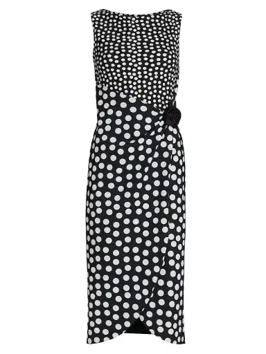 Chiara Boni La Petite Robe Women's Gekan Rose Appliqué Jersey Dress | Thumbnail 1 Chiara Boni La Petite Robe Women's Gekan Rose Appliqué Jersey Dress | Thumbnail 1