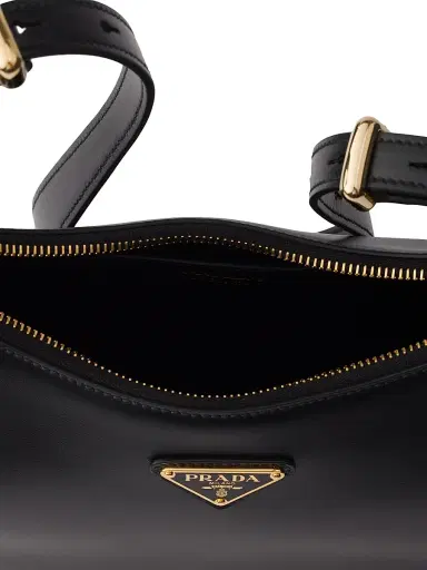 Prada Women's Arqué Leather Shoulder Bag - Black | Thumbnail 5 Prada Women's Arqué Leather Shoulder Bag - Black | Thumbnail 5