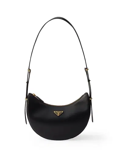 Prada Women's Arqué Leather Shoulder Bag - Black | Thumbnail 1 Prada Women's Arqué Leather Shoulder Bag - Black | Thumbnail 1