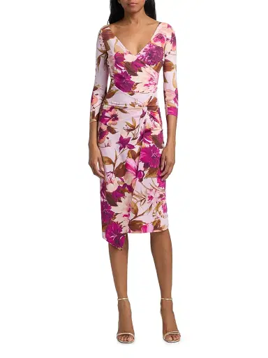 Chiara Boni La Petite Robe Women's Axas Floral Jersey Cocktail Dress | Thumbnail 2 Chiara Boni La Petite Robe Women's Axas Floral Jersey Cocktail Dress | Thumbnail 2