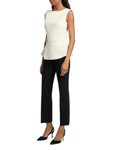 Chiara Boni La Petite Robe Women's Suzue Two-Tone Peplum Jumpsuit | Thumbnail 4 Chiara Boni La Petite Robe Women's Suzue Two-Tone Peplum Jumpsuit | Thumbnail 4