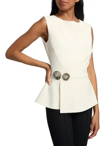 Chiara Boni La Petite Robe Women's Suzue Two-Tone Peplum Jumpsuit | Thumbnail 6 Chiara Boni La Petite Robe Women's Suzue Two-Tone Peplum Jumpsuit | Thumbnail 6