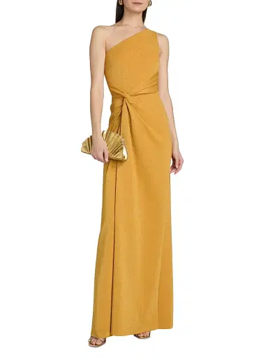 Chiara Boni La Petite Robe Women's Otsu Sugar Twist-Front Jersey One-Shoulder Gown | Thumbnail 3 Chiara Boni La Petite Robe Women's Otsu Sugar Twist-Front Jersey One-Shoulder Gown | Thumbnail 3