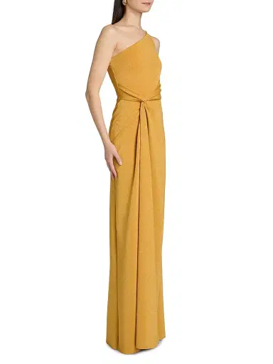 Chiara Boni La Petite Robe Women's Otsu Sugar Twist-Front Jersey One-Shoulder Gown | Thumbnail 4 Chiara Boni La Petite Robe Women's Otsu Sugar Twist-Front Jersey One-Shoulder Gown | Thumbnail 4