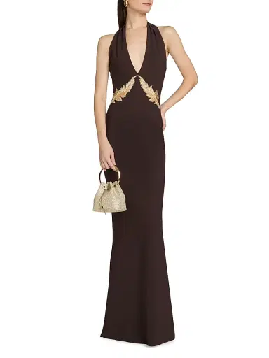 Chiara Boni La Petite Robe Women's Yanar Rc Embellished Mermaid Gown | Thumbnail 3 Chiara Boni La Petite Robe Women's Yanar Rc Embellished Mermaid Gown | Thumbnail 3