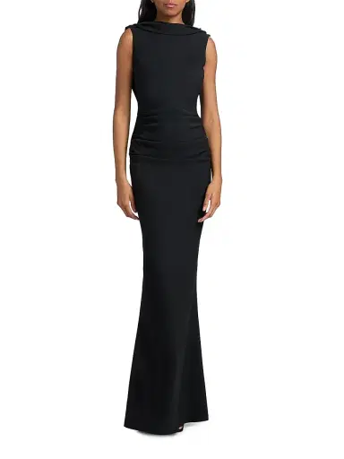 Chiara Boni La Petite Robe Women's Taniko Embellished Low-Back Jersey Gown | Thumbnail 3 Chiara Boni La Petite Robe Women's Taniko Embellished Low-Back Jersey Gown | Thumbnail 3