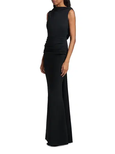 Chiara Boni La Petite Robe Women's Taniko Embellished Low-Back Jersey Gown | Thumbnail 4 Chiara Boni La Petite Robe Women's Taniko Embellished Low-Back Jersey Gown | Thumbnail 4