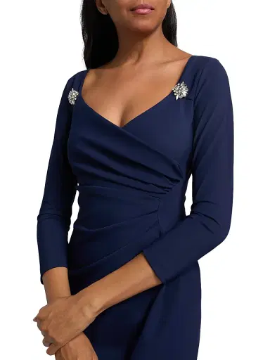 Chiara Boni La Petite Robe Women's Litsa Ruched Cocktail Dress - Navy | Thumbnail 6 Chiara Boni La Petite Robe Women's Litsa Ruched Cocktail Dress - Navy | Thumbnail 6