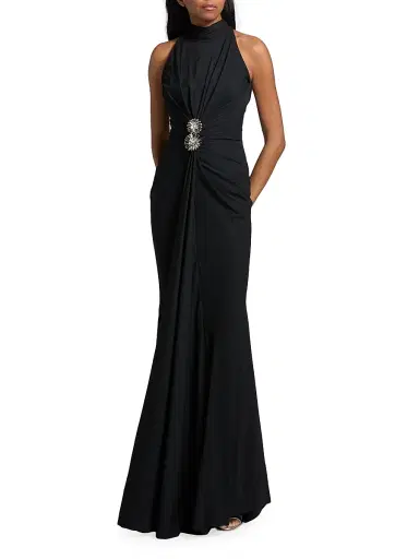 Chiara Boni La Petite Robe Women's Nitsa Gathered Jersey Gown | Thumbnail 2 Chiara Boni La Petite Robe Women's Nitsa Gathered Jersey Gown | Thumbnail 2