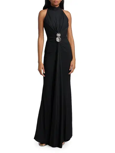 Chiara Boni La Petite Robe Women's Nitsa Gathered Jersey Gown | Thumbnail 3 Chiara Boni La Petite Robe Women's Nitsa Gathered Jersey Gown | Thumbnail 3