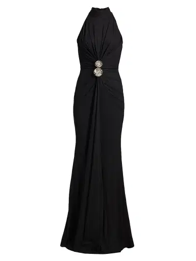 Chiara Boni La Petite Robe Women's Nitsa Gathered Jersey Gown | Thumbnail 1 Chiara Boni La Petite Robe Women's Nitsa Gathered Jersey Gown | Thumbnail 1