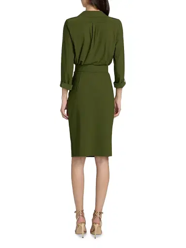 Chiara Boni La Petite Robe Women's Minao Belted Sheath Dress | Thumbnail 5 Chiara Boni La Petite Robe Women's Minao Belted Sheath Dress | Thumbnail 5