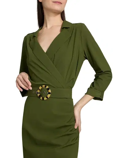 Chiara Boni La Petite Robe Women's Minao Belted Sheath Dress | Thumbnail 7 Chiara Boni La Petite Robe Women's Minao Belted Sheath Dress | Thumbnail 7