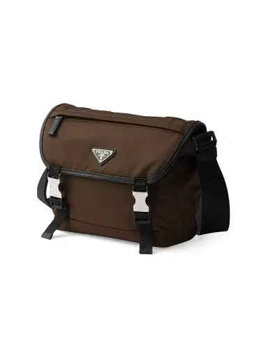 Prada Men's Re-Nylon and Saffiano Leather Shoulder Bag - Brown | Thumbnail 4 Prada Men's Re-Nylon and Saffiano Leather Shoulder Bag - Brown | Thumbnail 4