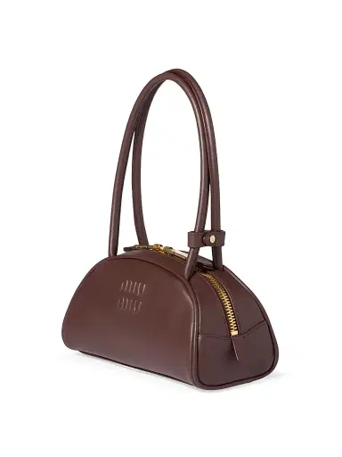Miu Miu Women's Beau Leather Shoulder Bag - Dark Brown | Thumbnail 2 Miu Miu Women's Beau Leather Shoulder Bag - Dark Brown | Thumbnail 2