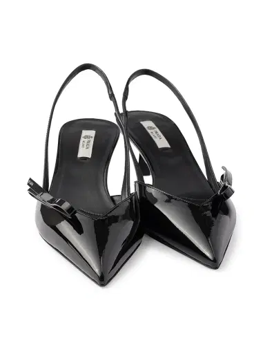 Prada Women's Patent Leather Slingback Pumps - Black | Thumbnail 2 Prada Women's Patent Leather Slingback Pumps - Black | Thumbnail 2