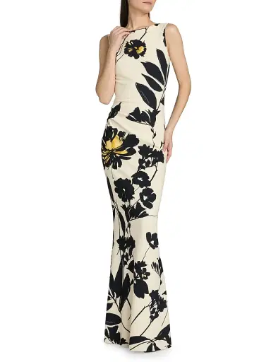 Chiara Boni La Petite Robe Women's Ajour Floral Mermaid Gown | Thumbnail 2 Chiara Boni La Petite Robe Women's Ajour Floral Mermaid Gown | Thumbnail 2