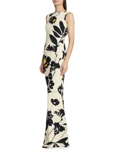 Chiara Boni La Petite Robe Women's Ajour Floral Mermaid Gown | Thumbnail 4 Chiara Boni La Petite Robe Women's Ajour Floral Mermaid Gown | Thumbnail 4
