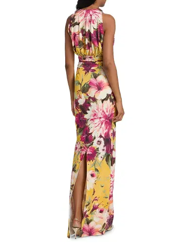 Chiara Boni La Petite Robe Women's Velis Floral V-Neck Mermaid Gown | Thumbnail 5 Chiara Boni La Petite Robe Women's Velis Floral V-Neck Mermaid Gown | Thumbnail 5
