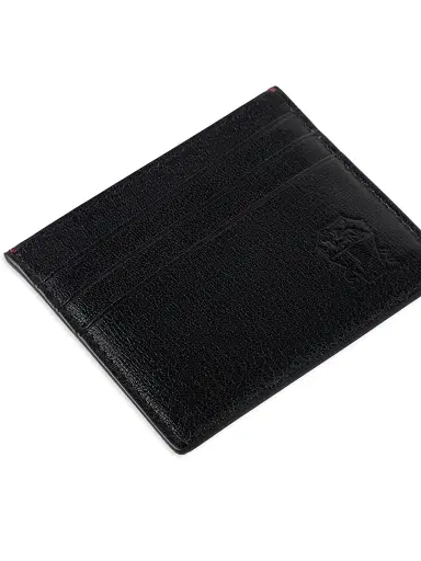 Brunello Cucinelli Men's Grained Leather Card Holder - Black | Thumbnail 4 Brunello Cucinelli Men's Grained Leather Card Holder - Black | Thumbnail 4