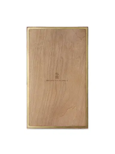 Brunello Cucinelli Walnut Wood, Krion and Brass Backgammon Set | Thumbnail 2 Brunello Cucinelli Walnut Wood, Krion and Brass Backgammon Set | Thumbnail 2