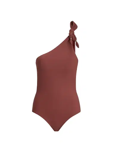 Brunello Cucinelli Women's Techno Jersey Bathing Suit with Monili - Bordeaux | Thumbnail 1 Brunello Cucinelli Women's Techno Jersey Bathing Suit with Monili - Bordeaux | Thumbnail 1