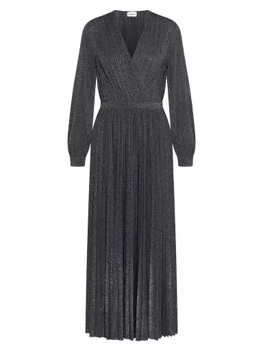 Marella Women's Plissé Pleated Lurex Jersey Dress - Midnight Blue | Thumbnail 1 Marella Women's Plissé Pleated Lurex Jersey Dress - Midnight Blue | Thumbnail 1