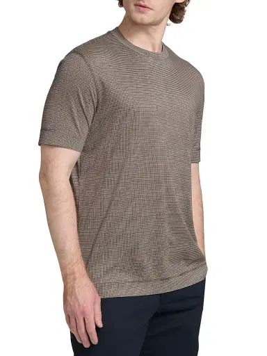 Emporio Armani Men's Geometric-Print Jersey Crewneck T-Shirt - Black - Size XXL | Thumbnail 4 Emporio Armani Men's Geometric-Print Jersey Crewneck T-Shirt - Black - Size XXL | Thumbnail 4