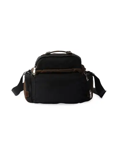 Prada Men's Re-Nylon and Leather Shoulder Bag - Black | Thumbnail 3 Prada Men's Re-Nylon and Leather Shoulder Bag - Black | Thumbnail 3