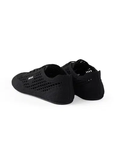 Prada Women's Collapse Crochet Laced Sneakers - Black | Thumbnail 3 Prada Women's Collapse Crochet Laced Sneakers - Black | Thumbnail 3
