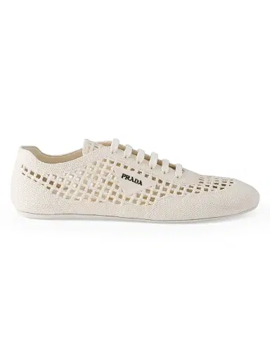 Prada Women's Collapse Crochet Laced Sneakers - Black | Thumbnail 6 Prada Women's Collapse Crochet Laced Sneakers - Black | Thumbnail 6