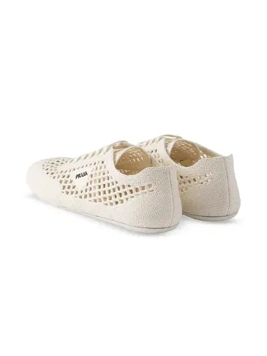 Prada Women's Collapse Crochet Laced Sneakers - Black | Thumbnail 8 Prada Women's Collapse Crochet Laced Sneakers - Black | Thumbnail 8