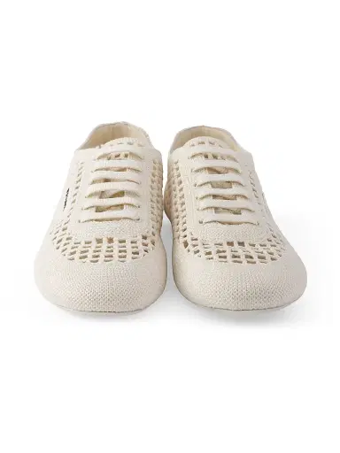 Prada Women's Collapse Crochet Laced Sneakers - Black | Thumbnail 9 Prada Women's Collapse Crochet Laced Sneakers - Black | Thumbnail 9