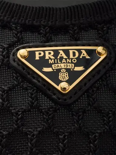Prada Women's Low Heel Mesh Fabric Ballerinas - Black | Thumbnail 5 Prada Women's Low Heel Mesh Fabric Ballerinas - Black | Thumbnail 5