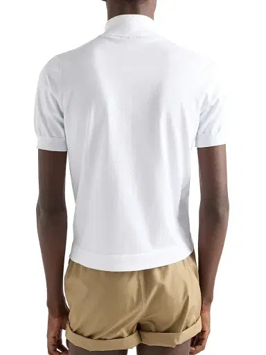 Prada Men's Cotton Turtleneck Sweater - White | Thumbnail 3 Prada Men's Cotton Turtleneck Sweater - White | Thumbnail 3