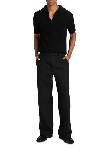 Dolce & Gabbana Men's Knit Short-Sleeve Polo Shirt - Nero | Thumbnail 2 Dolce & Gabbana Men's Knit Short-Sleeve Polo Shirt - Nero | Thumbnail 2