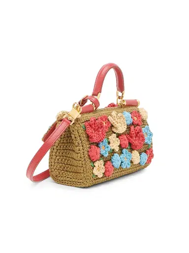 Dolce & Gabbana Women's Woven Embellished Top Handle Bag | Thumbnail 4 Dolce & Gabbana Women's Woven Embellished Top Handle Bag | Thumbnail 4