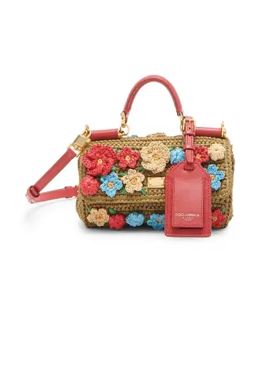 Dolce & Gabbana Women's Woven Embellished Top Handle Bag | Thumbnail 1 Dolce & Gabbana Women's Woven Embellished Top Handle Bag | Thumbnail 1