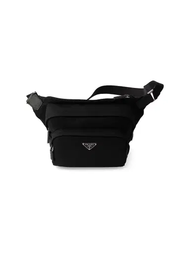 Prada Men's Re-Nylon and Leather Crossbody Bag - Black | Thumbnail 1 Prada Men's Re-Nylon and Leather Crossbody Bag - Black | Thumbnail 1