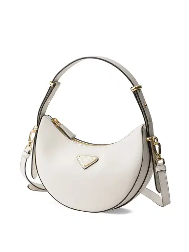 Prada Women's Arqué Mini Leather Shoulder Bag - White | Thumbnail 2 Prada Women's Arqué Mini Leather Shoulder Bag - White | Thumbnail 2