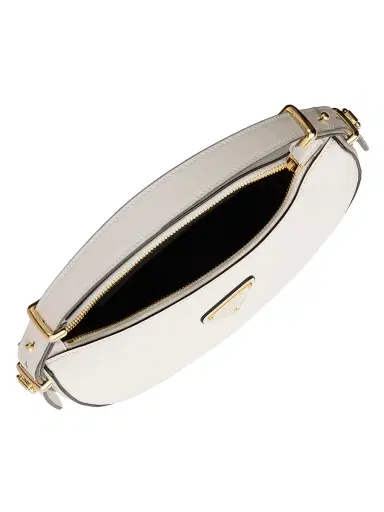Prada Women's Arqué Mini Leather Shoulder Bag - White | Thumbnail 5 Prada Women's Arqué Mini Leather Shoulder Bag - White | Thumbnail 5