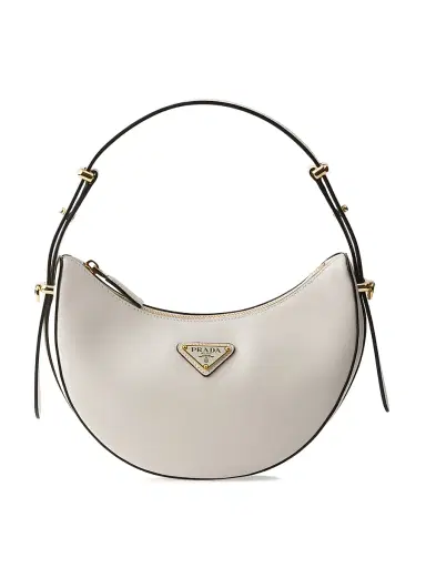 Prada Women's Arqué Mini Leather Shoulder Bag - White | Thumbnail 1 Prada Women's Arqué Mini Leather Shoulder Bag - White | Thumbnail 1