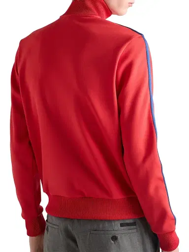 Prada Men's Technical Fabric Blouson Jacket - Red | Thumbnail 3 Prada Men's Technical Fabric Blouson Jacket - Red | Thumbnail 3