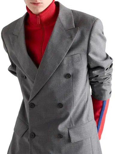 Prada Men's Technical Fabric Blouson Jacket - Red | Thumbnail 5 Prada Men's Technical Fabric Blouson Jacket - Red | Thumbnail 5